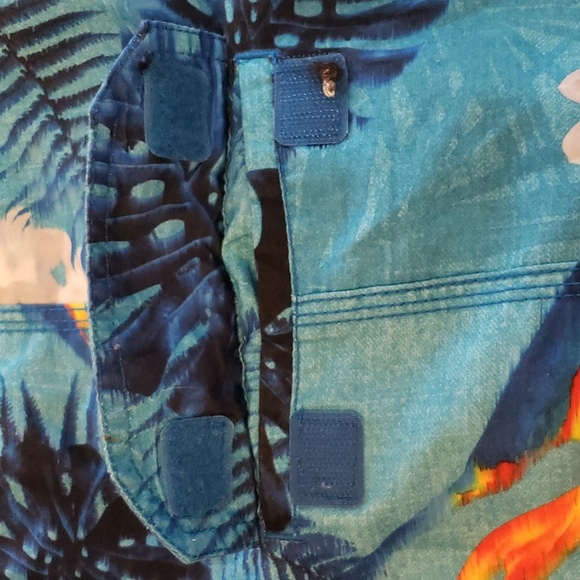 Speedo Knee Length Boardshort Blue Tropical Printed Size S - Picture 6 of 9